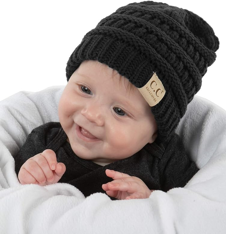 Funky Junque Exclusives Baby Beanie Infant Skull Cap Knit Warm Soft Winter Hat | Amazon (US)