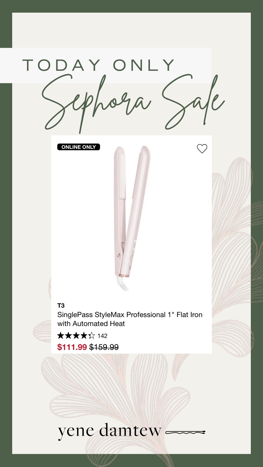 One day only deals on hair care and tools at Sephora this week!

#LTKBeauty