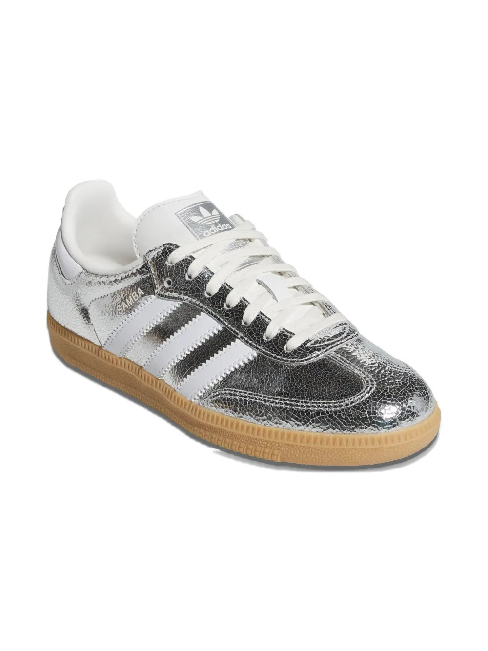 Adidas Kids Samba OG cracked-leather Sneakers | Silver | FARFETCH | Farfetch Global