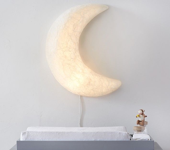 Paper Mache Light Up Moon | Pottery Barn Kids