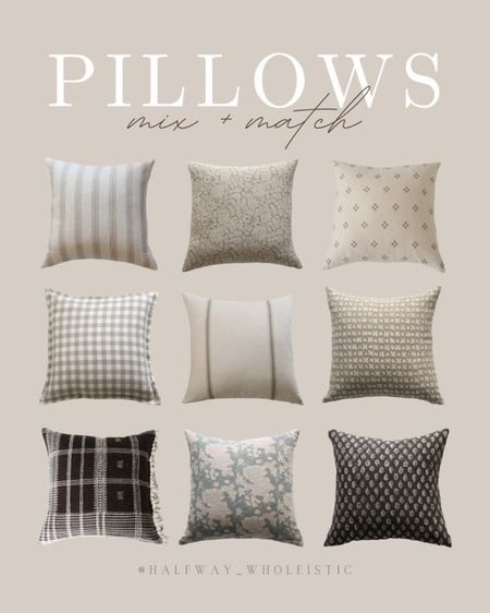 Mix and match these gorgeous neutral pillows from one of my favorite small businesses! 

#LTKhome #LTKSeasonal