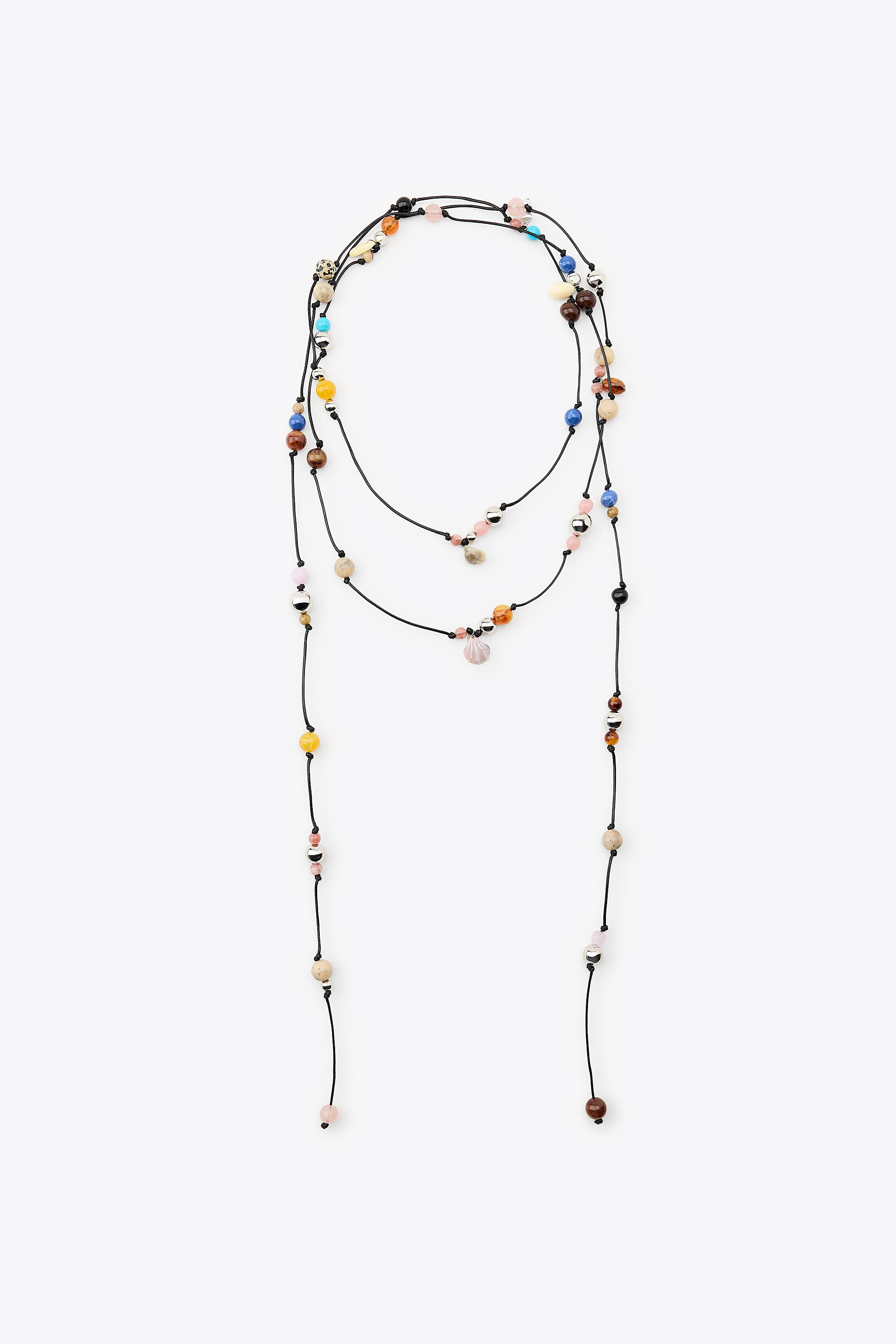 MULTI-WAY BEADED CORD NECKLACE | Zara US