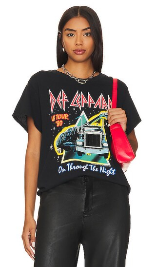 Def Leppard On Through The Night Tee in Shadow | Revolve Clothing (Global)