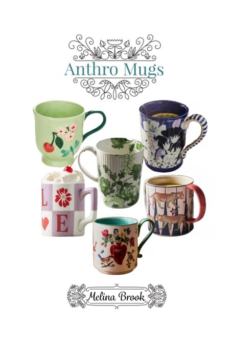 Anthropologie Mugs ☕️ 
Coffee mug, tea cup, floral mugs, coffee station, coffee cups, anthro mugs, anthro living, anthro style, kitchen decor. 

#LTKhome #LTKfindsunder50 #LTKSeasonal