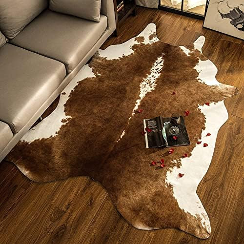 BENRON Premium Cow Print Area Rug 62x75 Inches, Faux Fur Cowhide Rugs, Cute Animal Printed Carpets f | Amazon (US)
