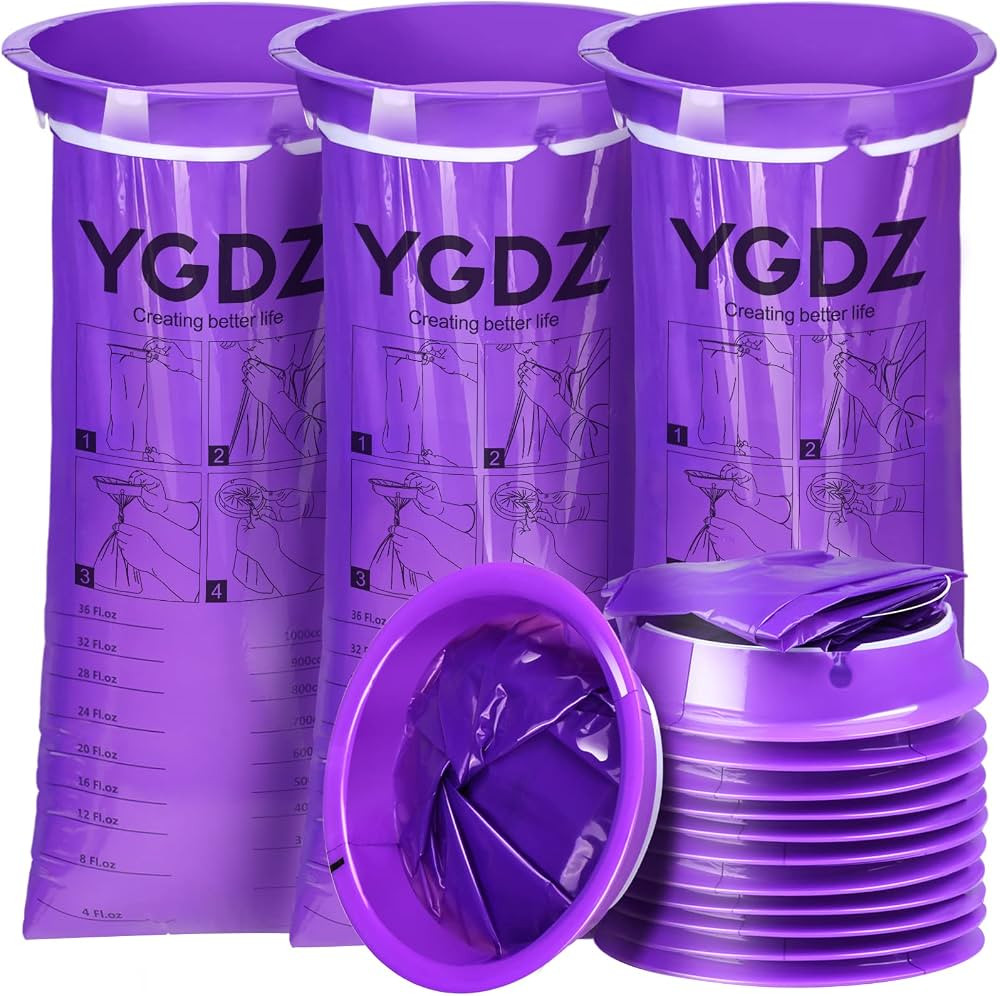 YGDZ Barf Bags, 15 Pack Vomit Bags Disposable Throw Up Emesis Bags Puke Nausea Bags for Travel Mo... | Amazon (US)