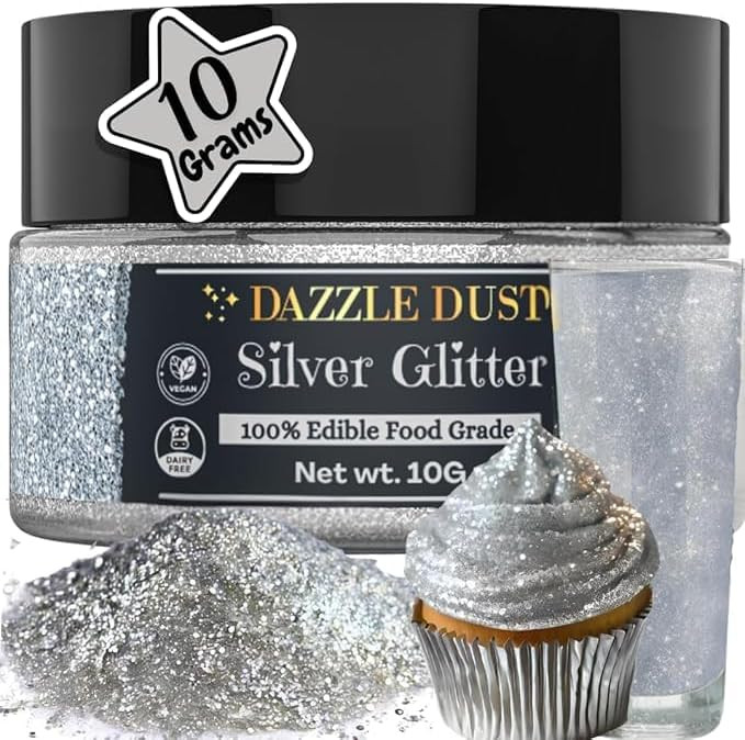 Dazzle Dust Edible Glitter Sprinkles for Cake Decorating, Drinks, Cookie, Icing, Dessert Decorati... | Amazon (US)