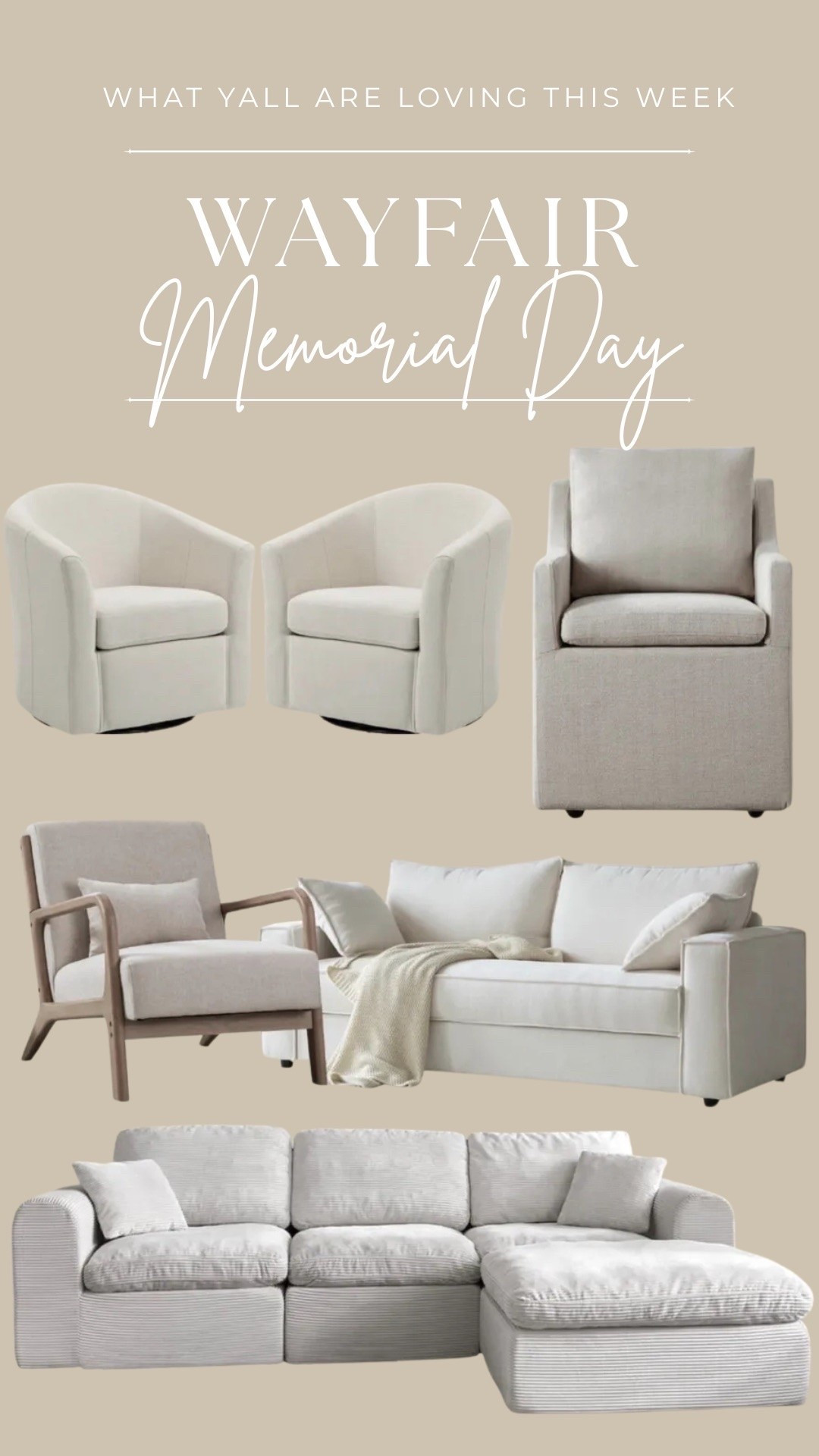 Wayfair Memorial Day sale finds! Loving these furniture options for a home refresh!

#LTKHome #LTKSaleAlert