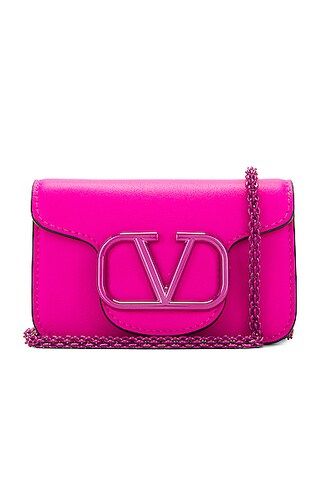 Valentino Garavani Micro Shoulder Loco Bag in Pink | FWRD | FWRD 