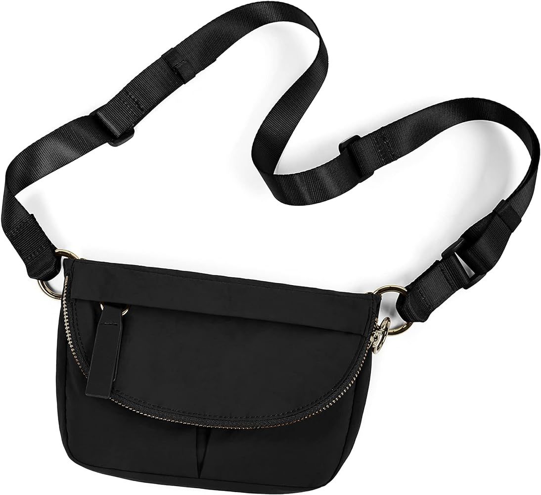 ODODOS 1.2L Mini Crossbody Bag with Adjustable Strap Festival Bag Fanny Pack for Outdoor, Workout, Travel, and Casual, Black | Amazon (US)