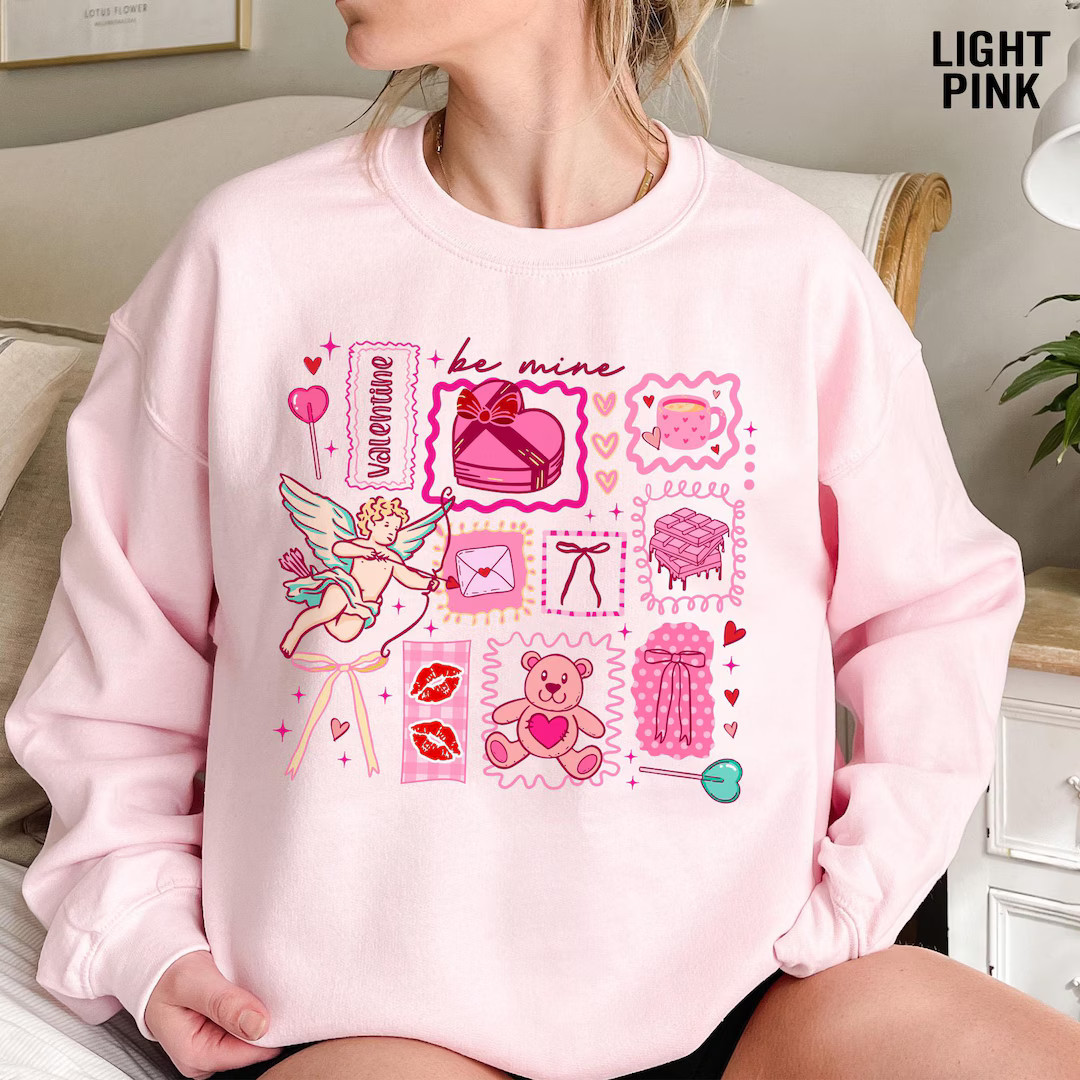 Be Mine Coquette Valentine Sweatshirt, Preppy Valentines Day Shirt, Be Mine TShirt, Trendy Bow Va... | Etsy (US)
