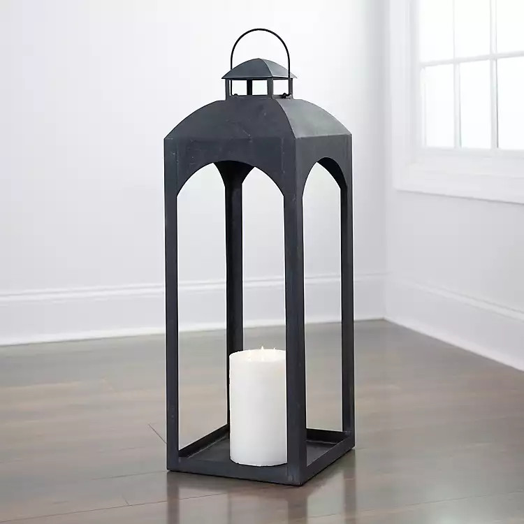Hamilton Dark Gray Iron Lantern, 35 in. | Kirkland's Home