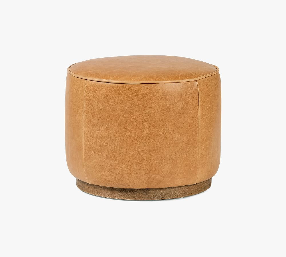 Arroyo Round Upholstered Ottoman | Pottery Barn (US)