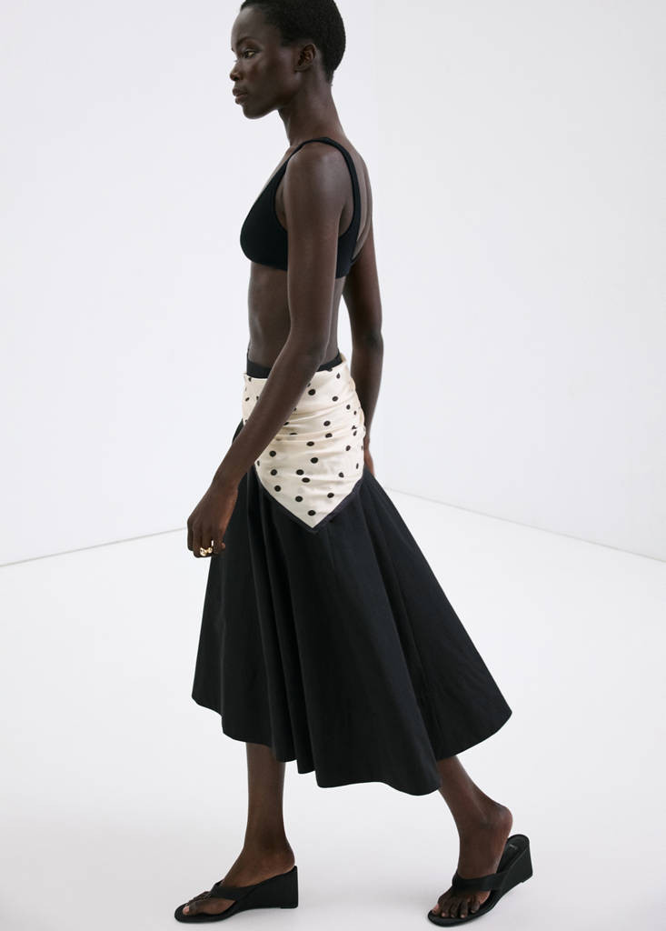 Mouchoir satiné à pois noir - Femme - Taille unique - MANGO | Mango EU