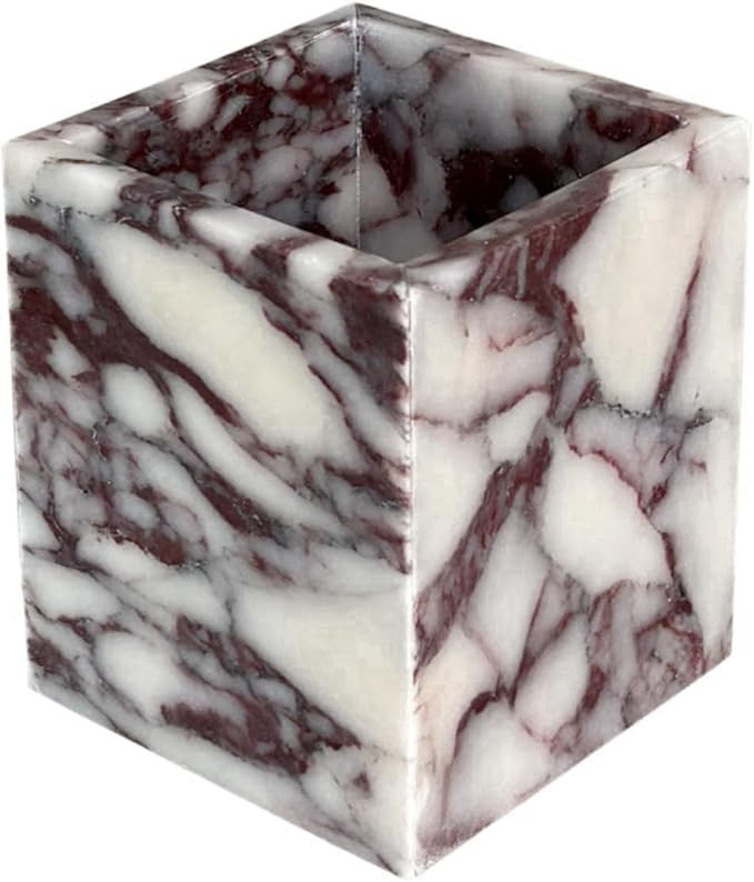 Natural Marble Stone Square Storage Container Empty Vessel Holder Cup for Candle/Pens/Sundries It... | Amazon (US)