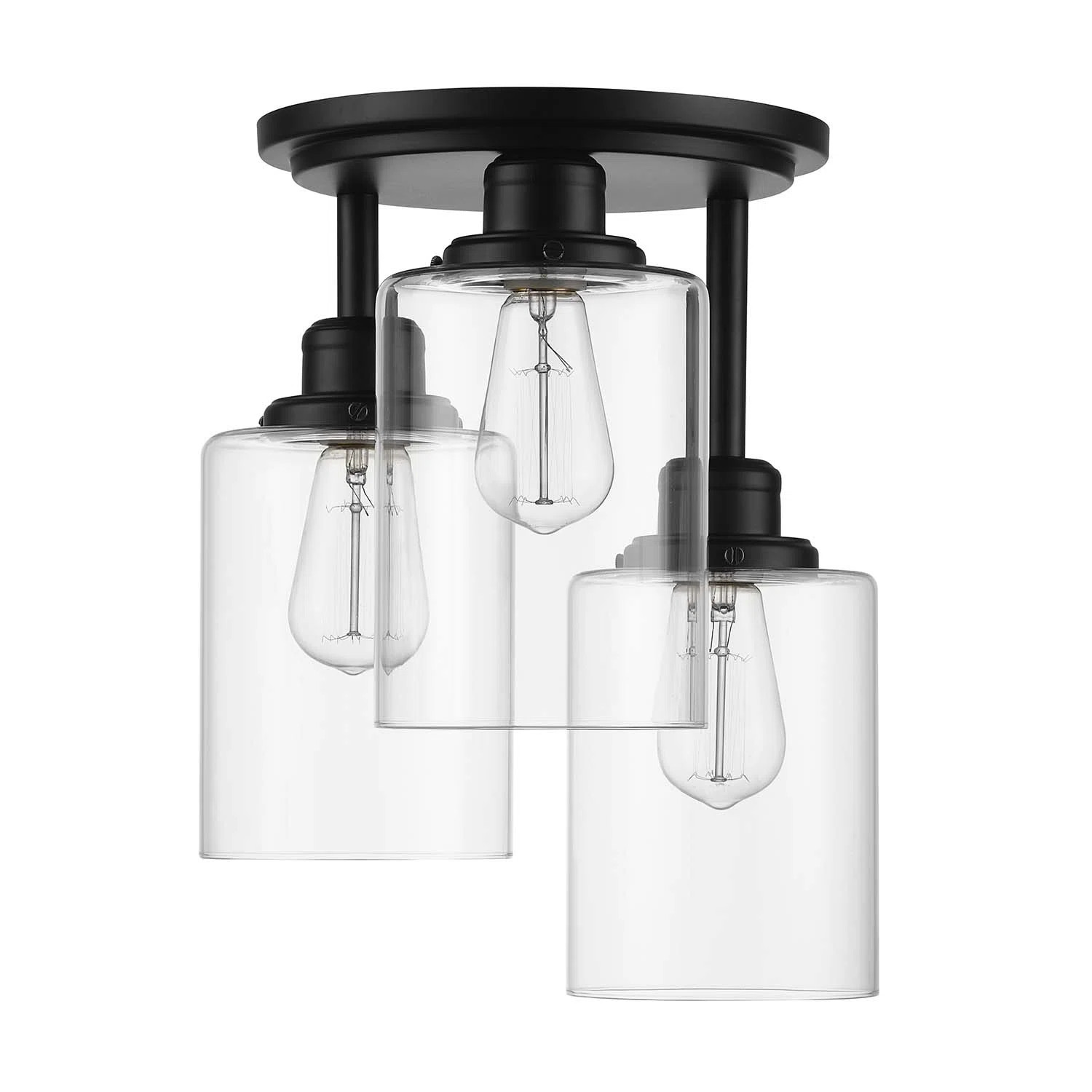 Tiarra Glass Semi Flush Mount | Wayfair North America