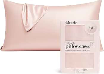 Kitsch Satin Pillowcase, Softer Than Silk Pillow Cases King, Cooling Pillow Covers, Satin Pillowc... | Amazon (CA)