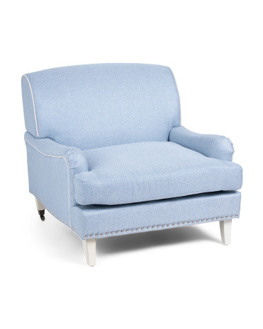 36x34 Accent Chair On Caster Wheels | TJ Maxx