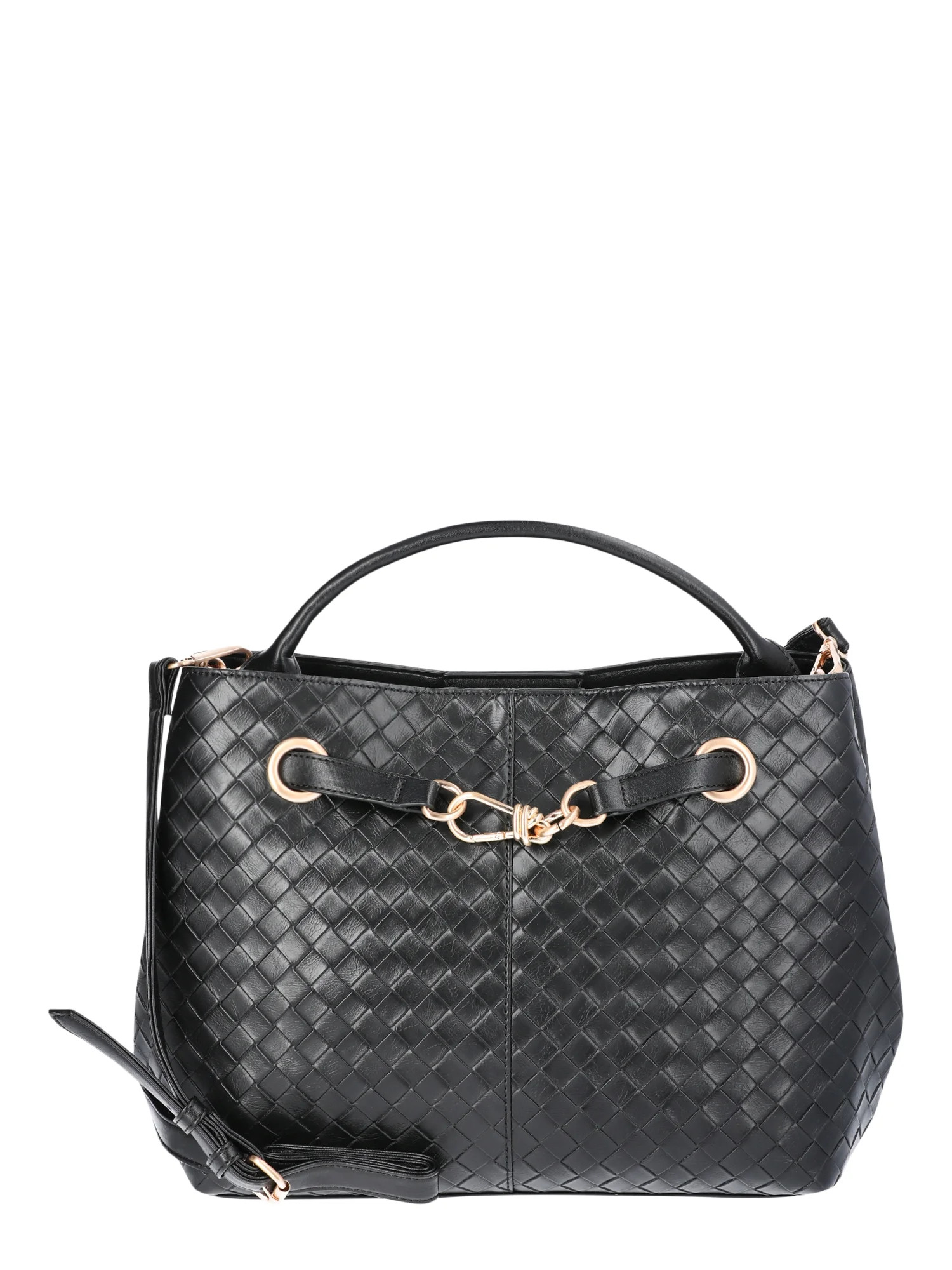 Time and Tru Women's Hazel Satchel, Black | Walmart (US)