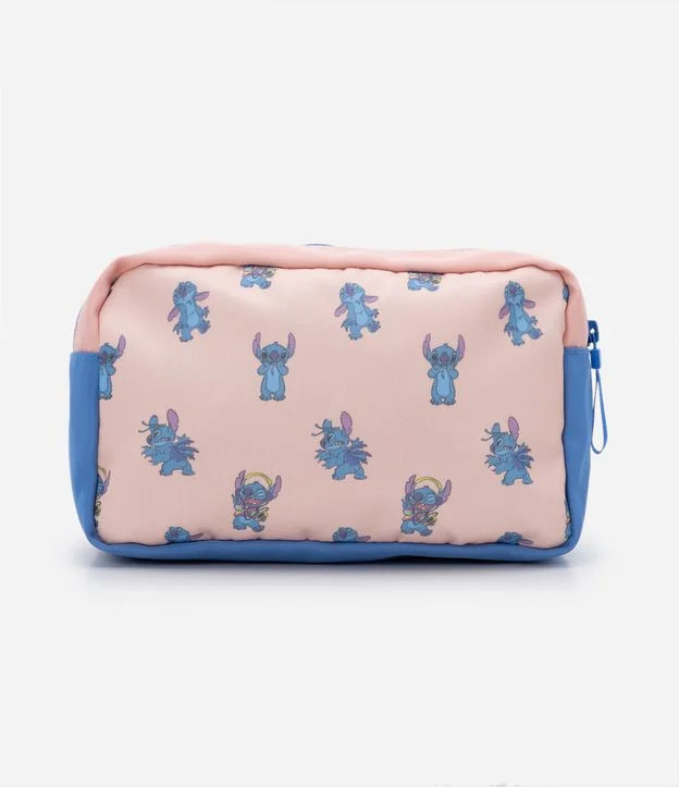 Nécessaire Tijolão com Bolso e Estampa do Stitch Rosa | Renner (BR)
