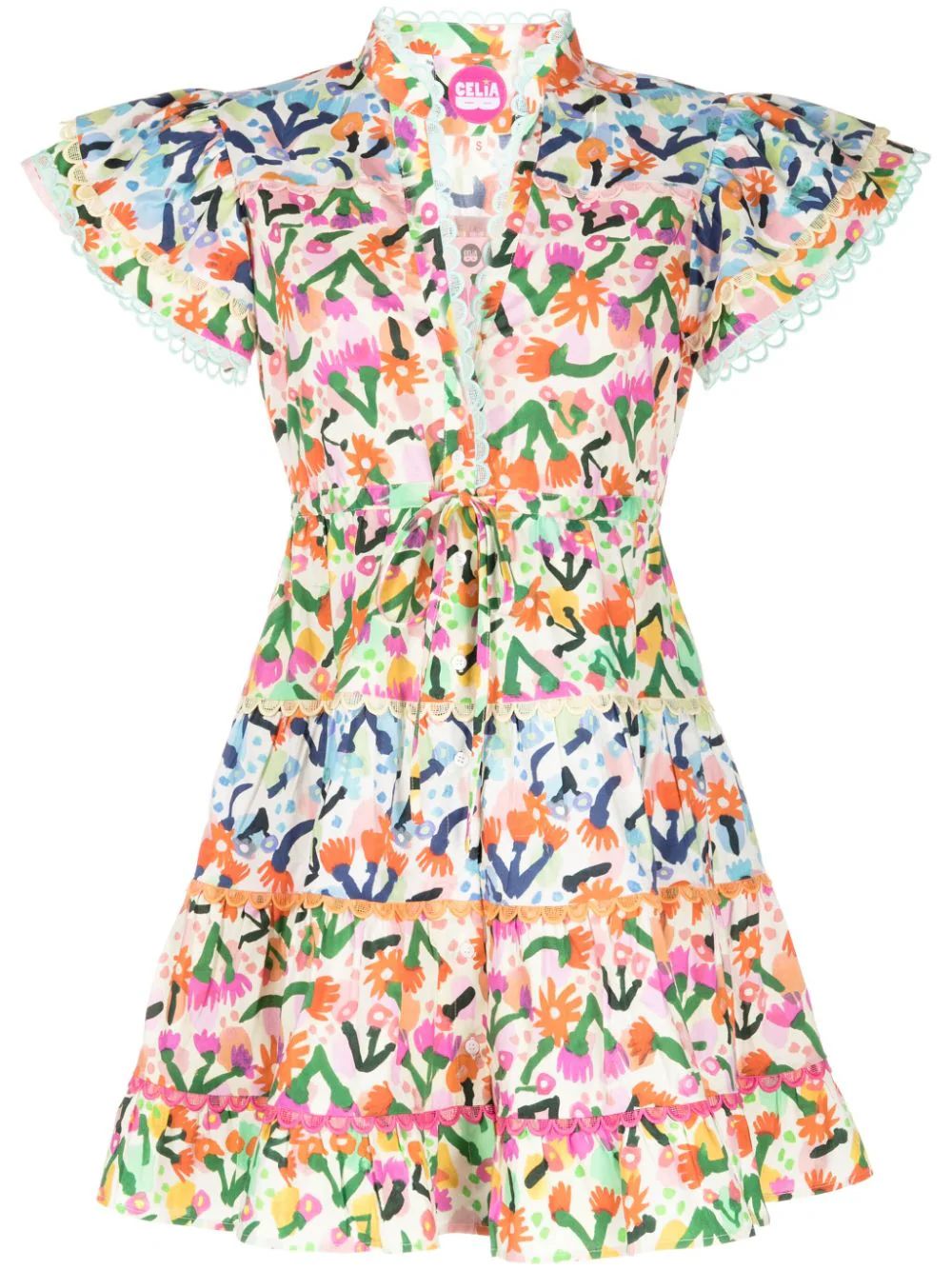 Celia B Pacific floral-print Minidress - Farfetch | Farfetch Global