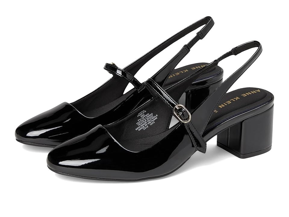Anne Klein Pia High Women's Heels Black Patent : 8.5 M, Leather/Suede | Zappos