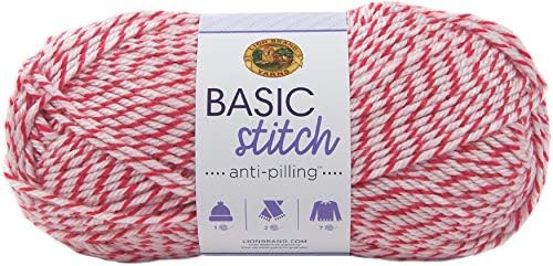 LION BRAND YARN COMPANY Yarn Basic Stitch, Strawberry Twist | Amazon (US)