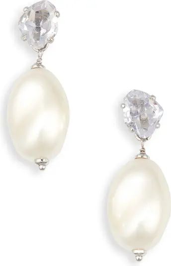 treasure trove imitation pearl & crystal drop earrings | Nordstrom