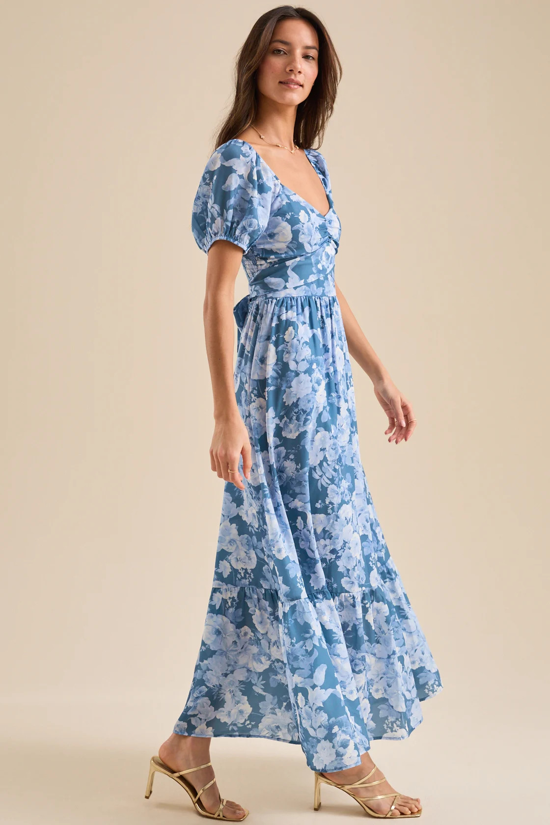Clarey Floral Maxi Dress in Blue | Altar'd State | Altar'd State