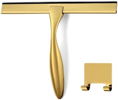 HIWARE All-Purpose Shower Squeegee for Shower Doors, Bathroom, Window and Car Glass - Brass, Stai... | Amazon (US)