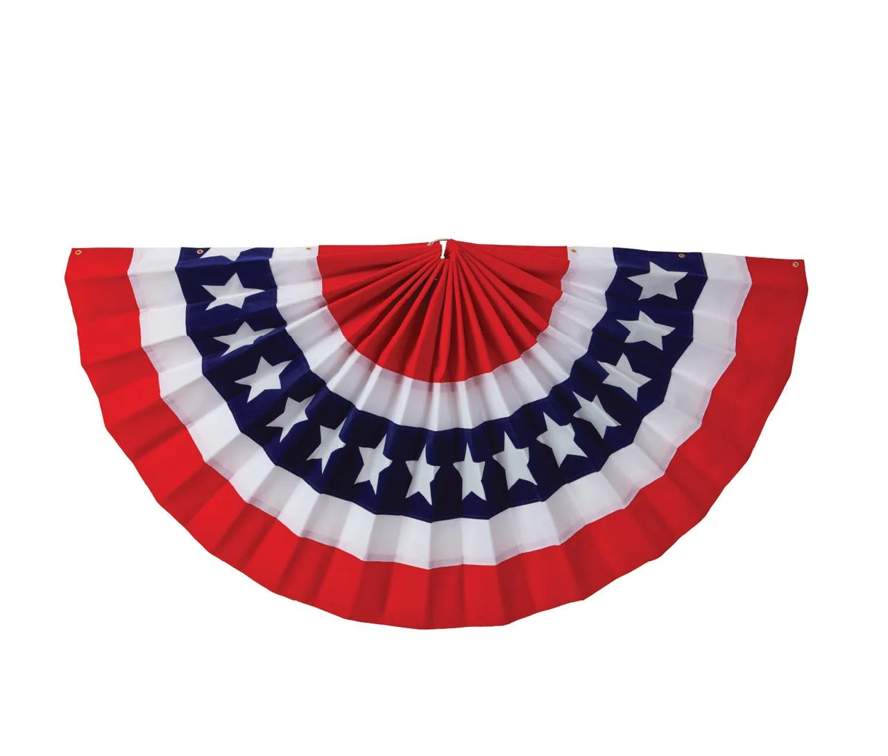 Flocked Stars and Stripes Bunting Decoration, Red/White/Blue, 18" x 36", by Way to Celebrate | Walmart (US)