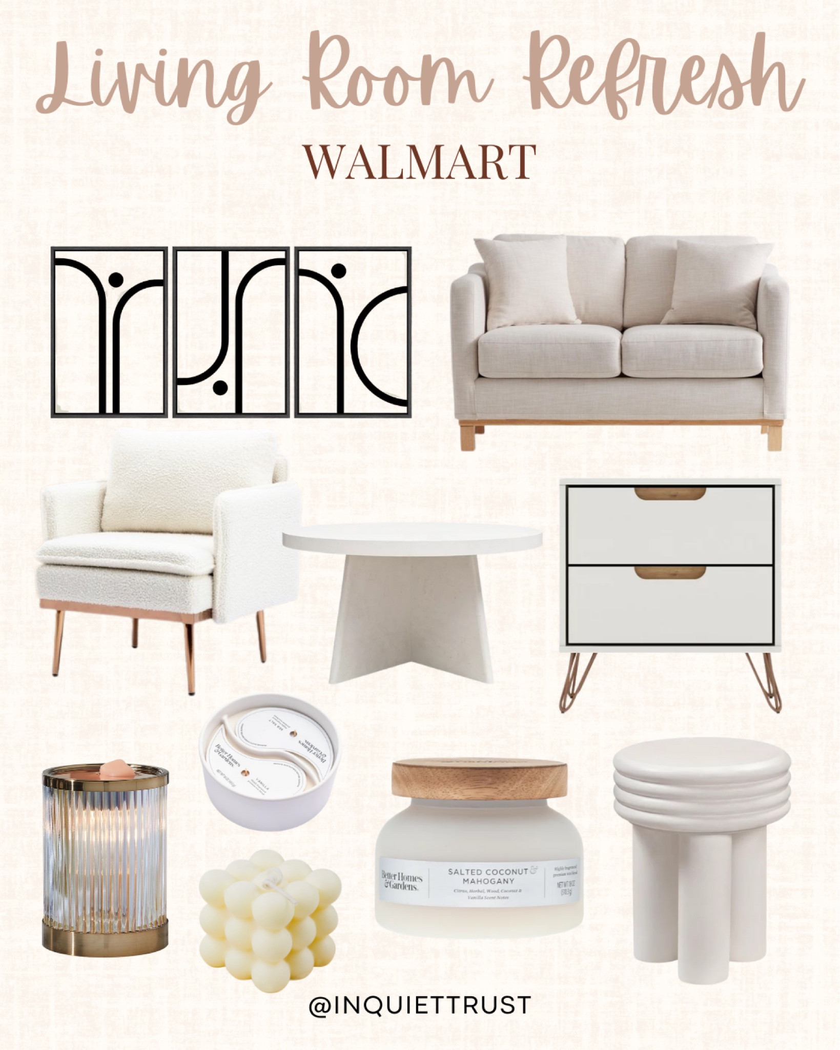 White and neutral modern decor for your living room!

#livingroomrefresh #furniturefinds #homedecorinspo #walmartfinds

#LTKFind #LTKhome
