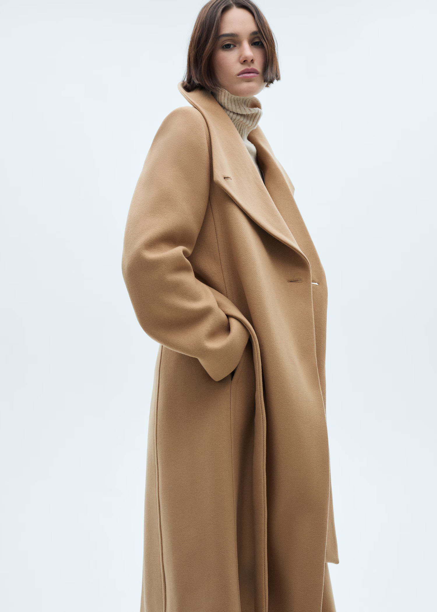 Belted Manteco wool coat - Women | MANGO USA | Mango (US/MX/AU)