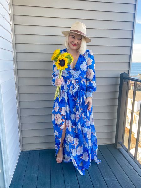 This blue maxi dress is a favorite style of mine and perfect for the spring! It is sold out in this color, but there are other floral prints that are just as good

#LTKstyletip #LTKmidsize #LTKwedding