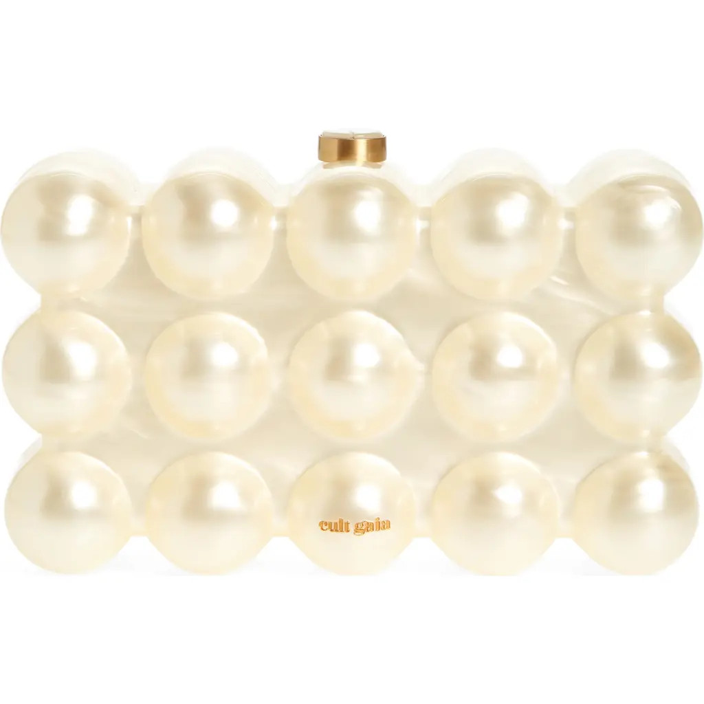 Cult Gaia The Bubble Acrylic Box Clutch in Ivory at Nordstrom | Nordstrom