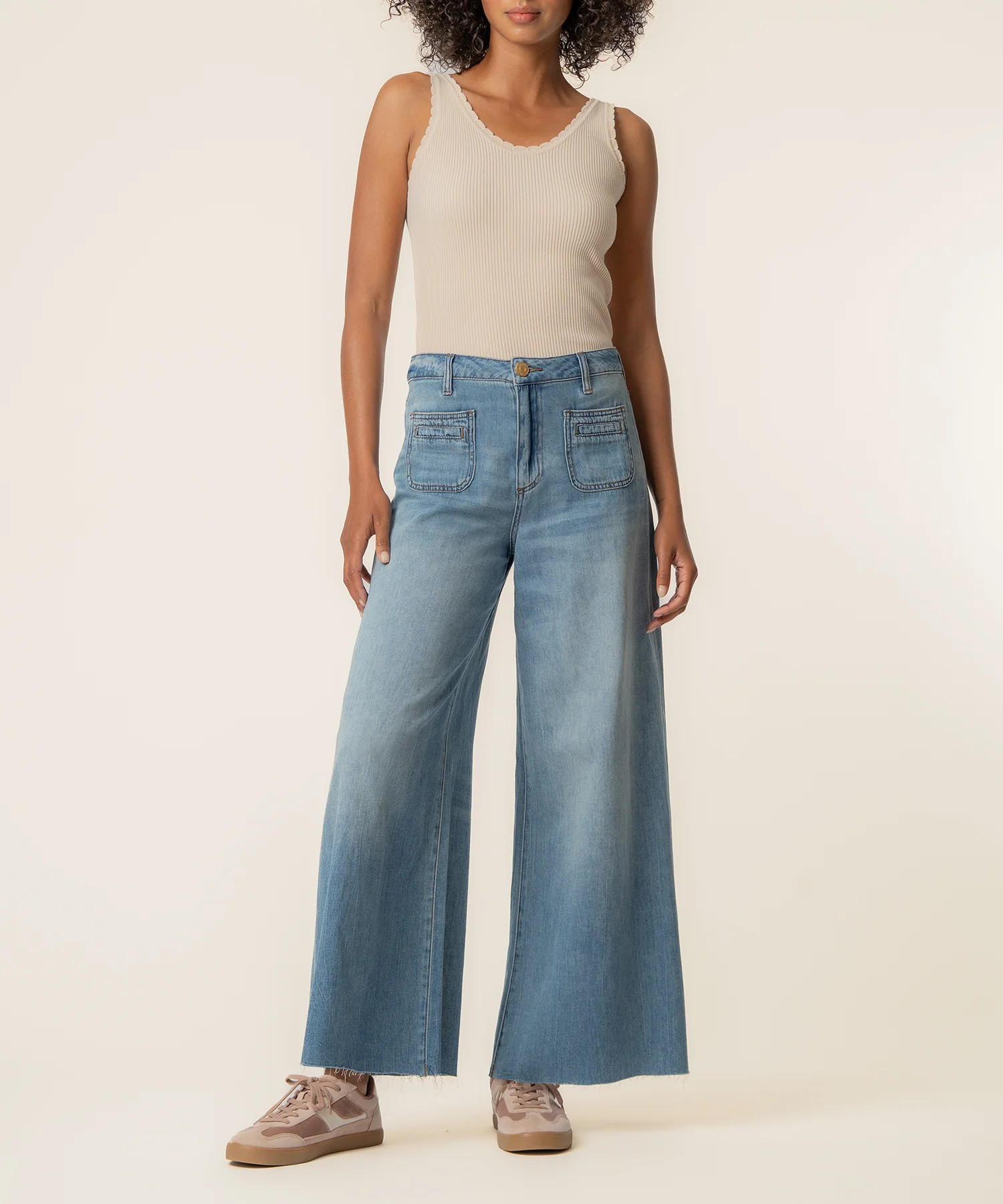 Blake High Rise Crop Super Wide Leg, Exclusive in Simulate Wash - Kut from the Kloth | Kut From Kloth