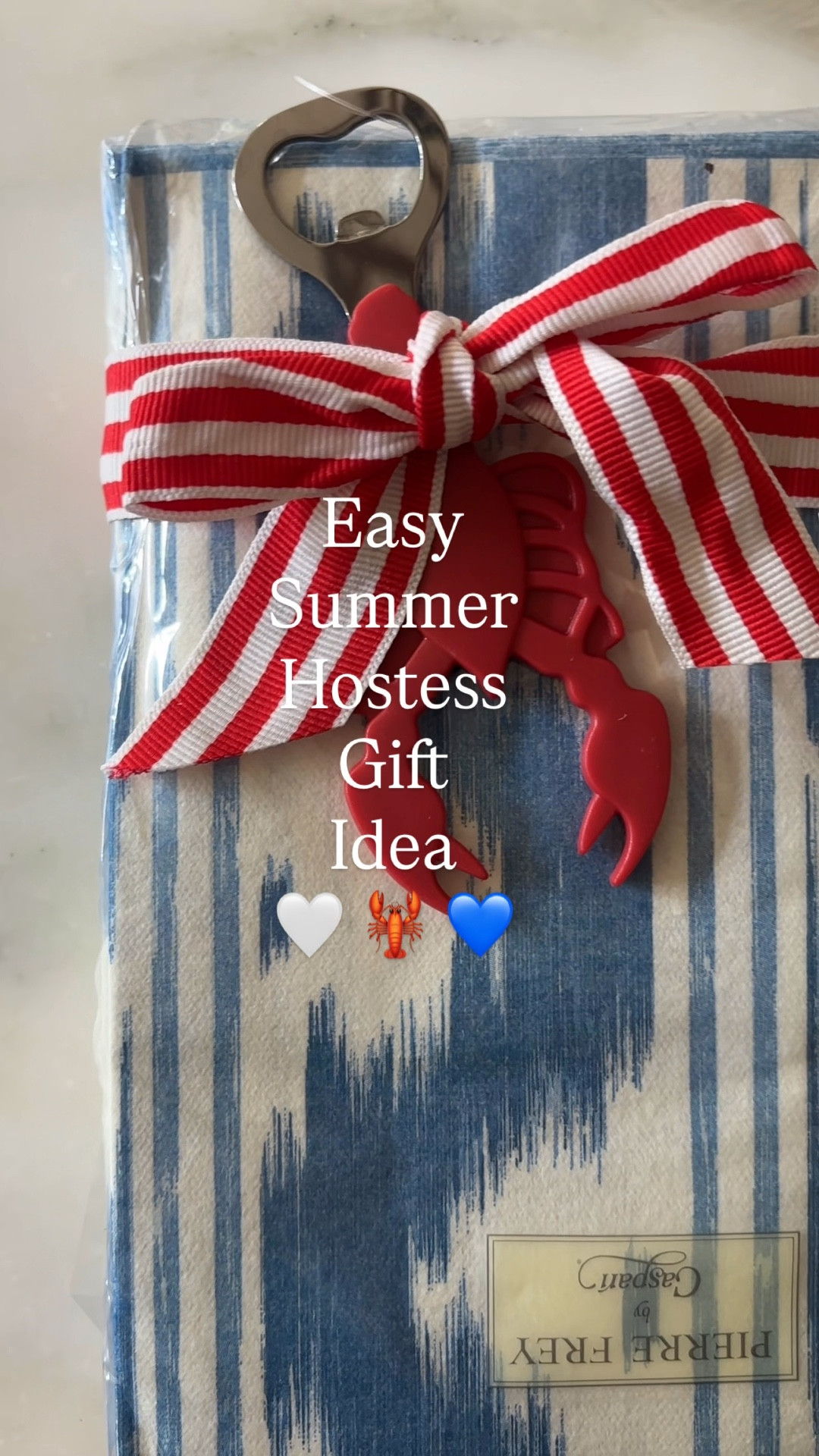 Keep these ln hand for the cutest hostess gift this summer 🦞 💙