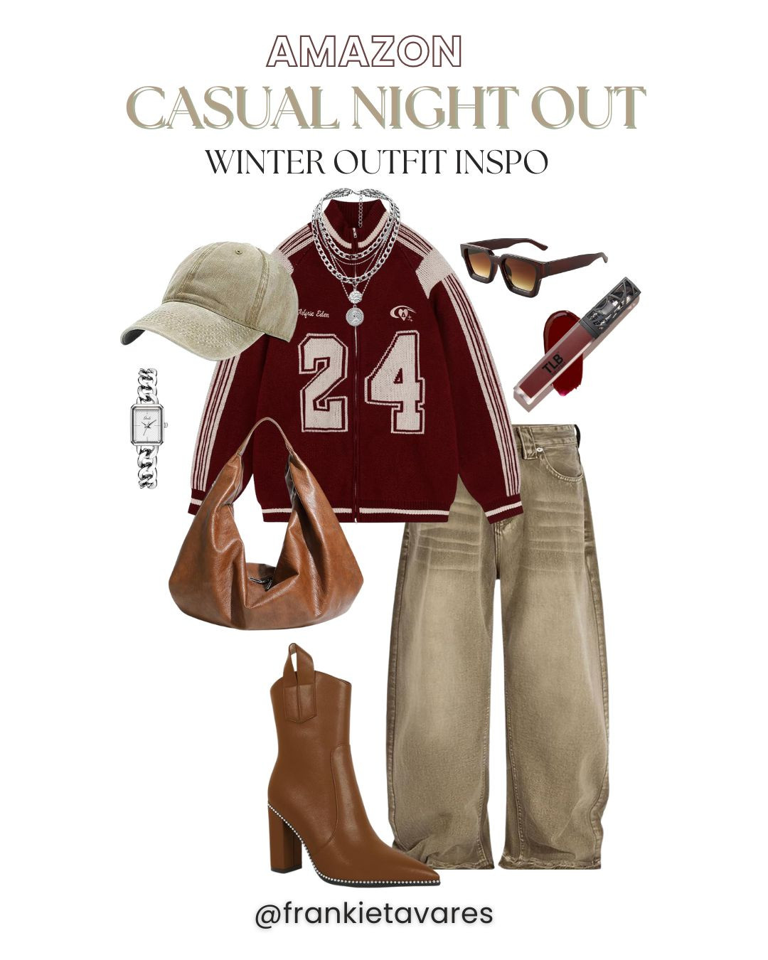 🤩 this is a cool girl stylish look for a night out when you want to look cute but stay warm! 
#amazonfashion #casualnightout #frankietavares

 

#LTKSeasonal #LTKootd #LTKMidsize