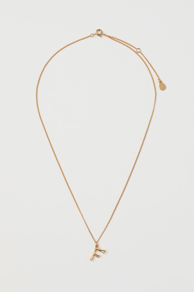 Gold-plated pendant necklace - Gold-coloured/F - Ladies | H&M GB | H&M (UK, MY, IN, SG, PH, TW, HK)