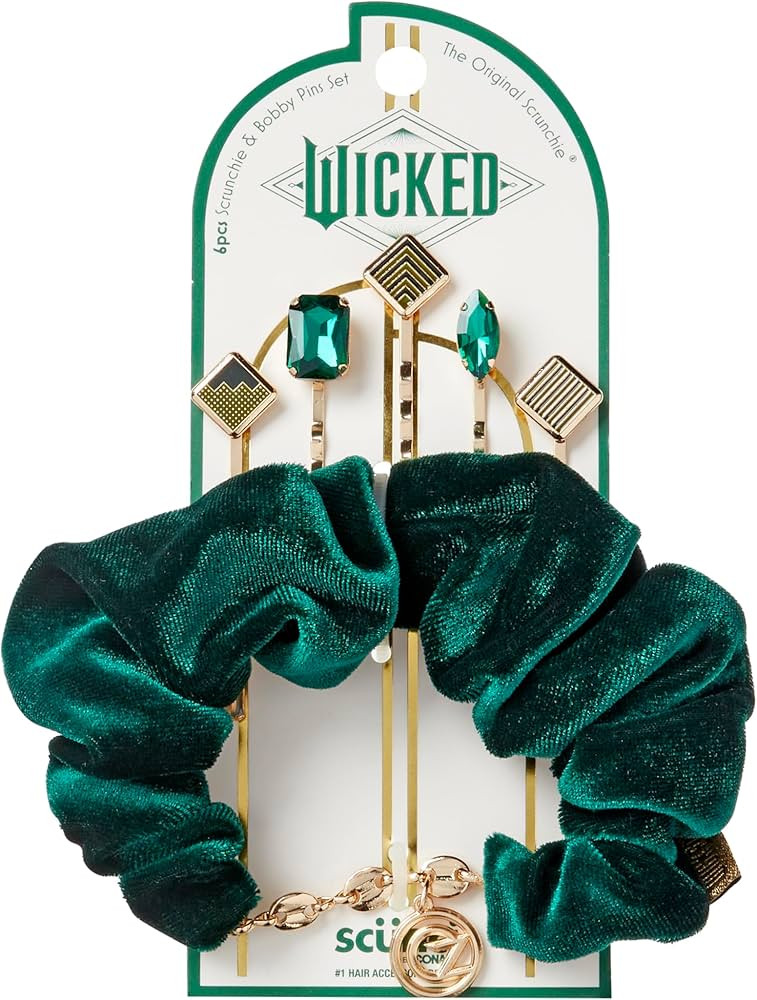 Wicked Emerald City Scrunchie Bobby Pin set - hair clips - hair accessories - hair accessories fo... | Amazon (US)