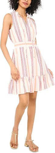 Vince Camuto Women's V Neck Smocked Waist Mini Dress | Amazon (US)