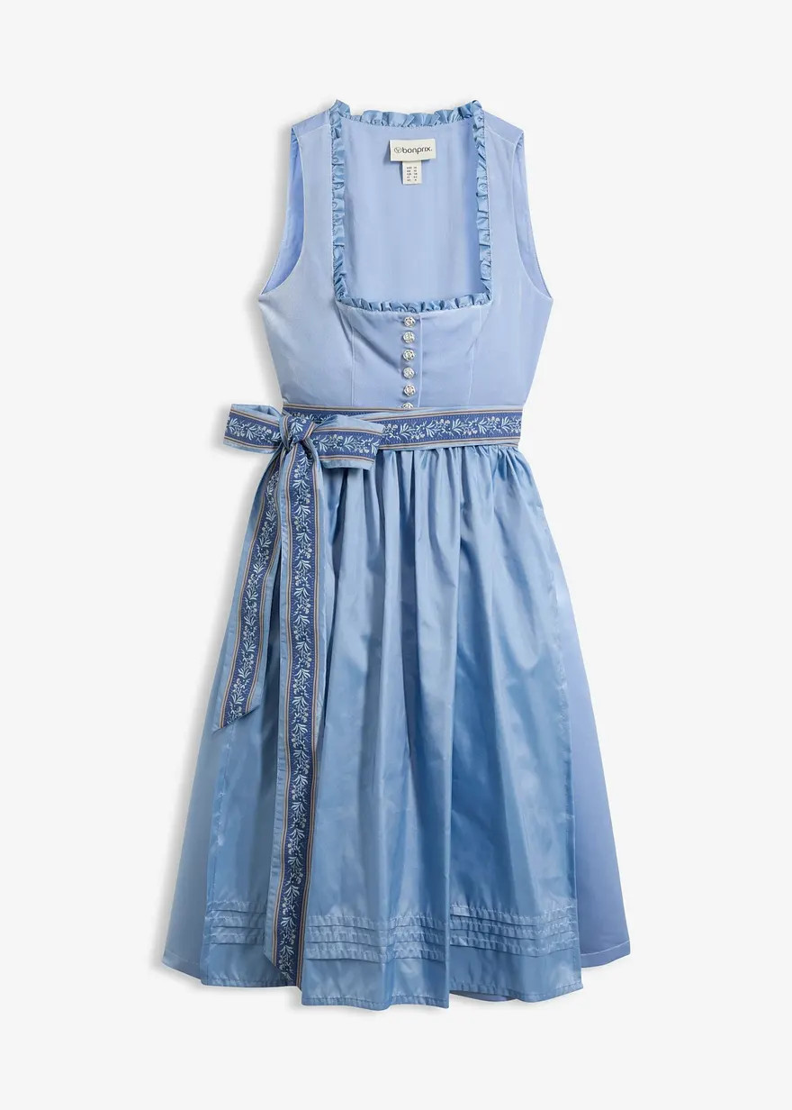 Dirndl mit Samt in Midil\u00e4nge (2-tlg.Set) | Bonprix DE