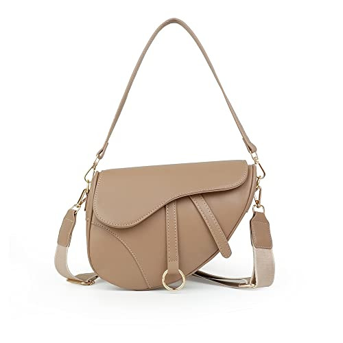 JBB Women Saddle Shoulder Bag Clutch Purse Small Crossbody Bag Satchel Bags Handbag PU Leather | Amazon (US)