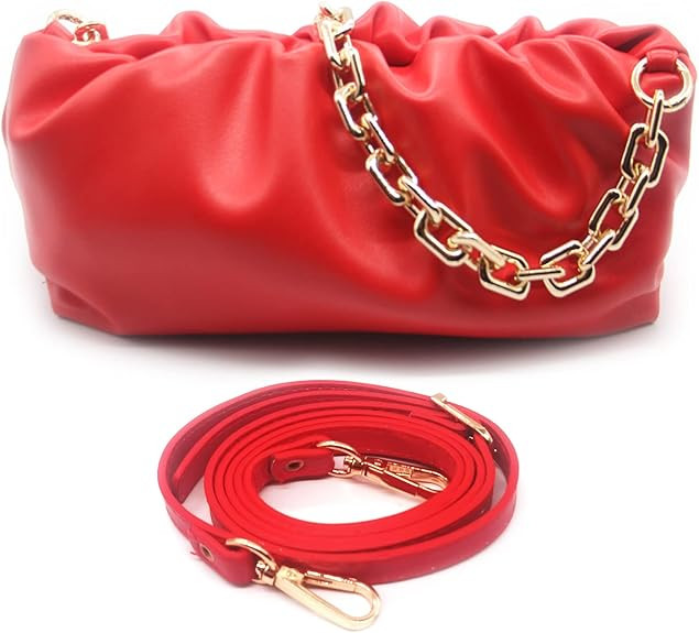 Women cloud-shape dumpling bags | Faux Fur and Fuzzy clutch purses | zinc alloy Shoulder Strap Ev... | Amazon (US)