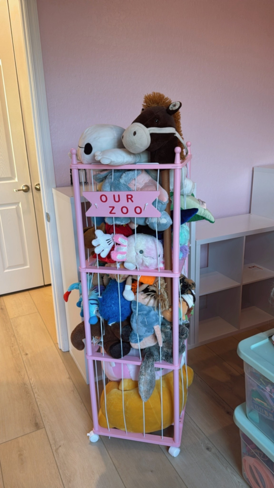 Cutest cart for stuffies for the playroom!!!