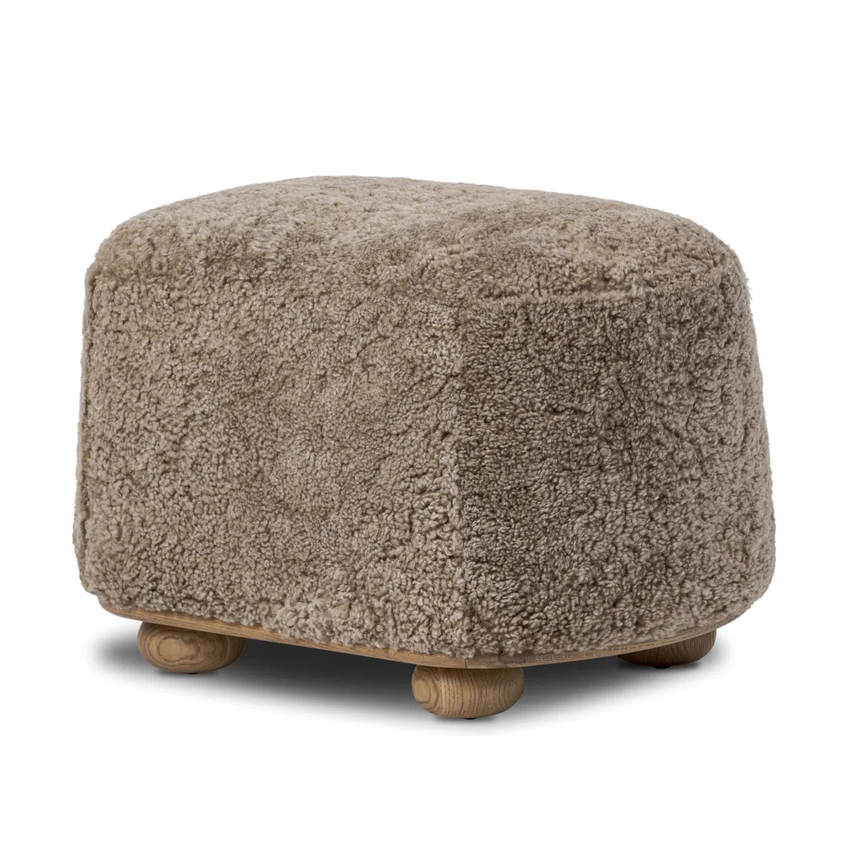 Hofman Ottoman-Taupe Shearling | Wayfair North America