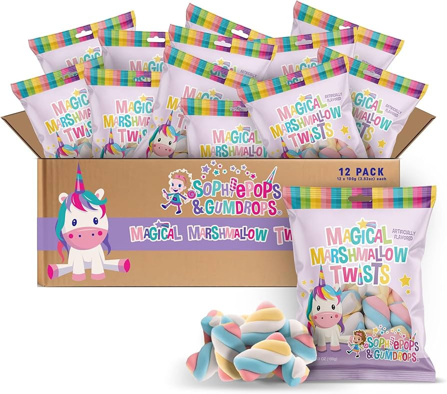 Sophiepops & Gumdrops Magical Marshmallow Twists, Unicorn Candy, Rainbow Marshmallows for Easter ... | Amazon (US)