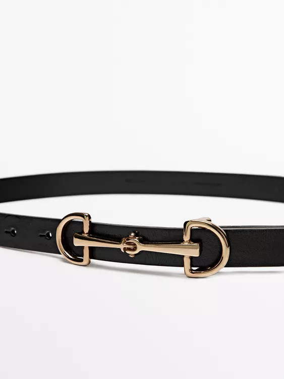 Equestrian nappa leather belt | Zara US