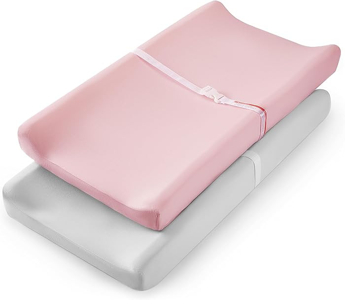TILLYOU Changing Pad Cover Set in Soft Jersey Material Diaper Changing Pad Cover Girl - Fits 32"/... | Amazon (US)