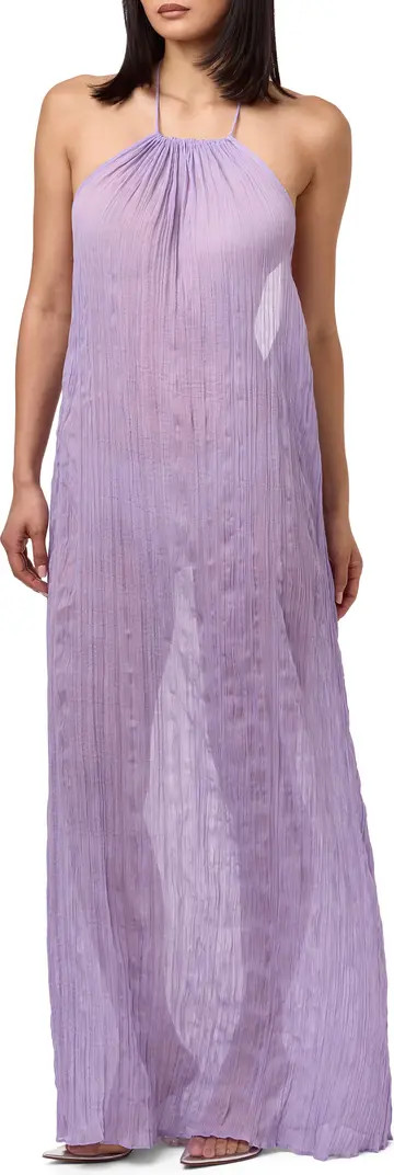 Naked Wardrobe Open Back Plissé Maxi Sundress | Nordstrom | Nordstrom